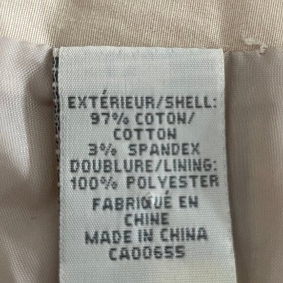 RW&CO. Casual Neutral Lined Cotton A Line Skirt 4 Pleats Front & Back Tan Sz 10 - Picture 9 of 10